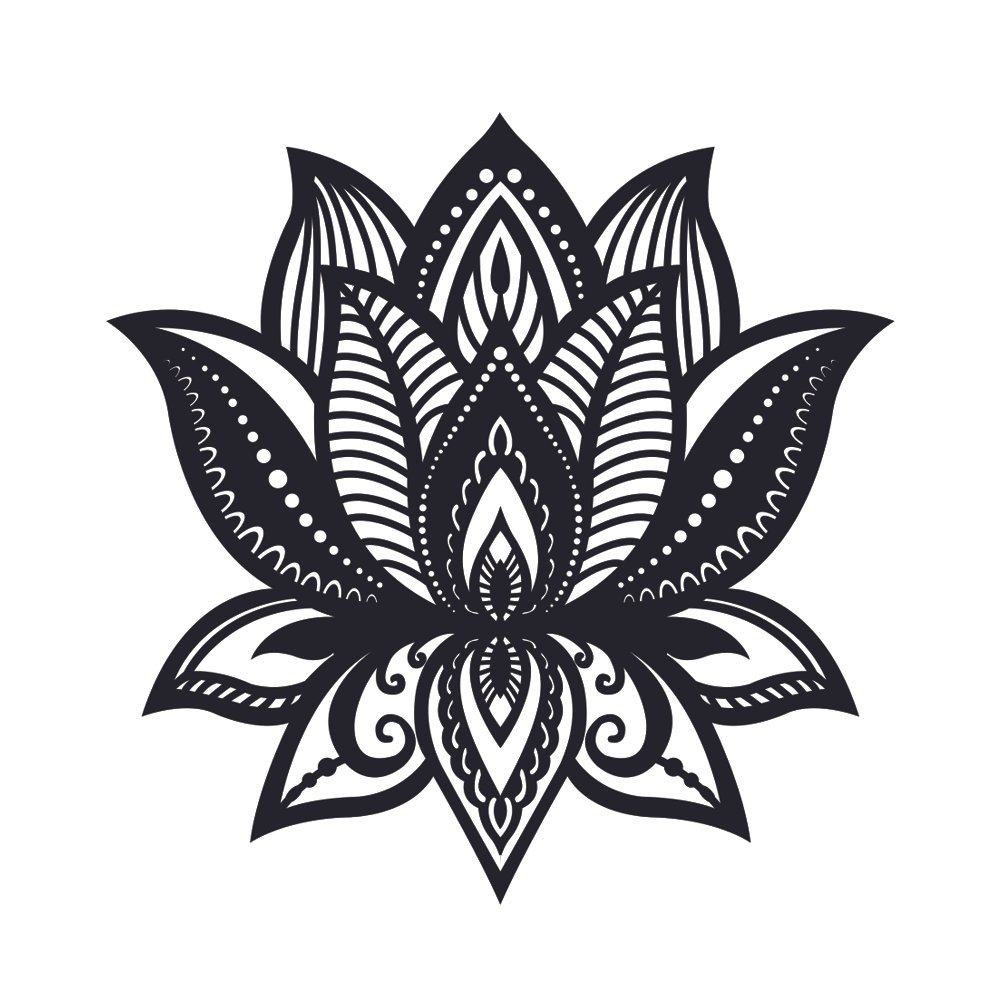 grabado de flor de loto