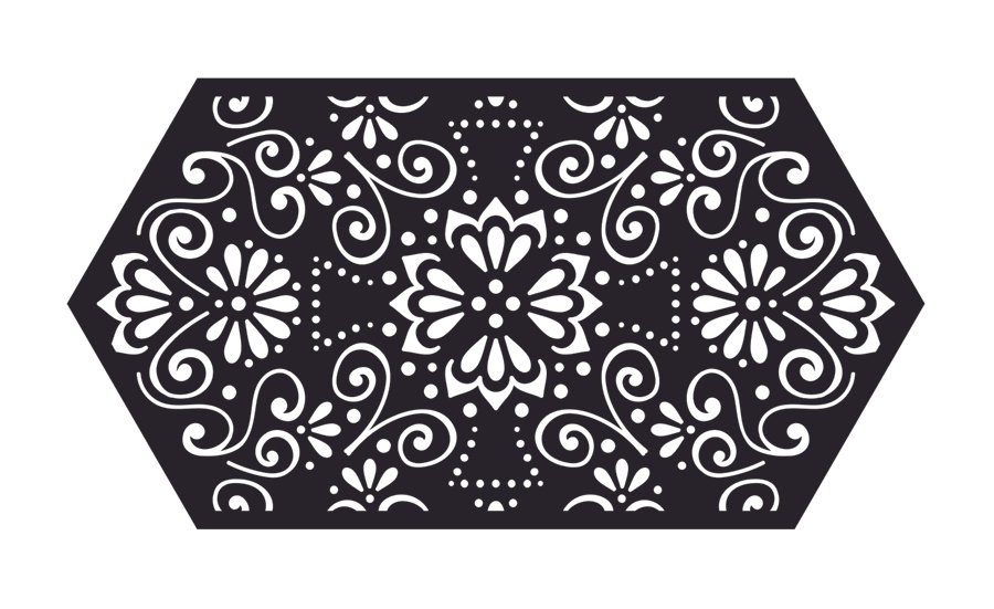 mandala hexagonal floreado