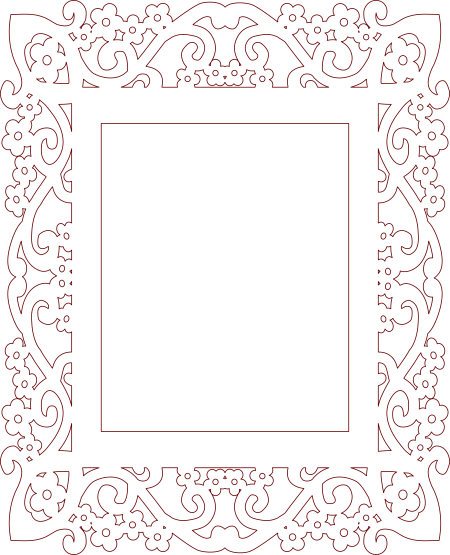 marco para espejo floral