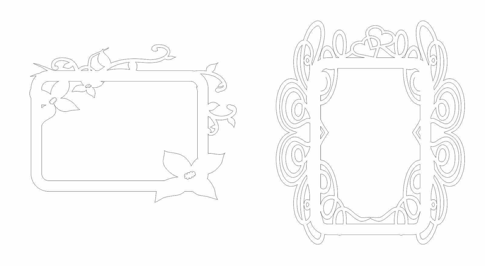 marcos corazones y flores