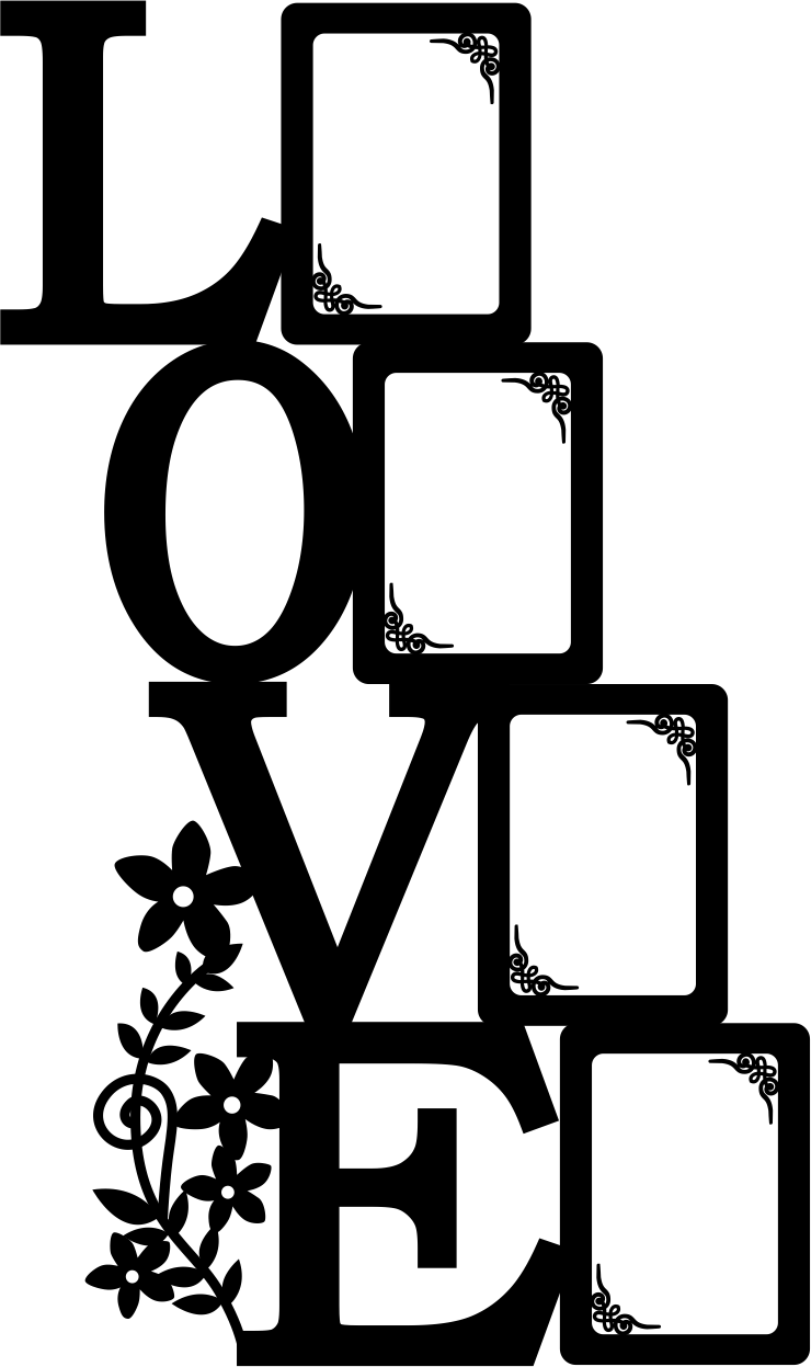 portarretrato con flores love