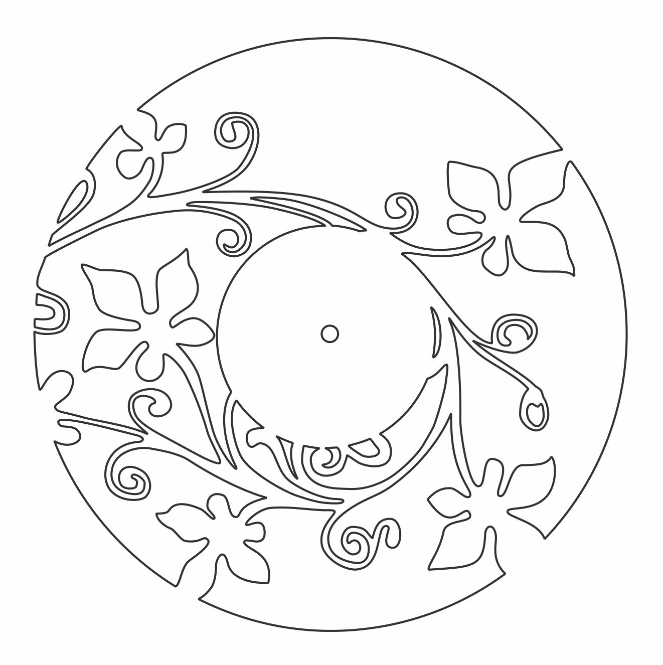 reloj circular con flores