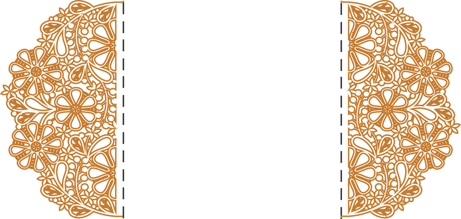 sobre con motivos florales