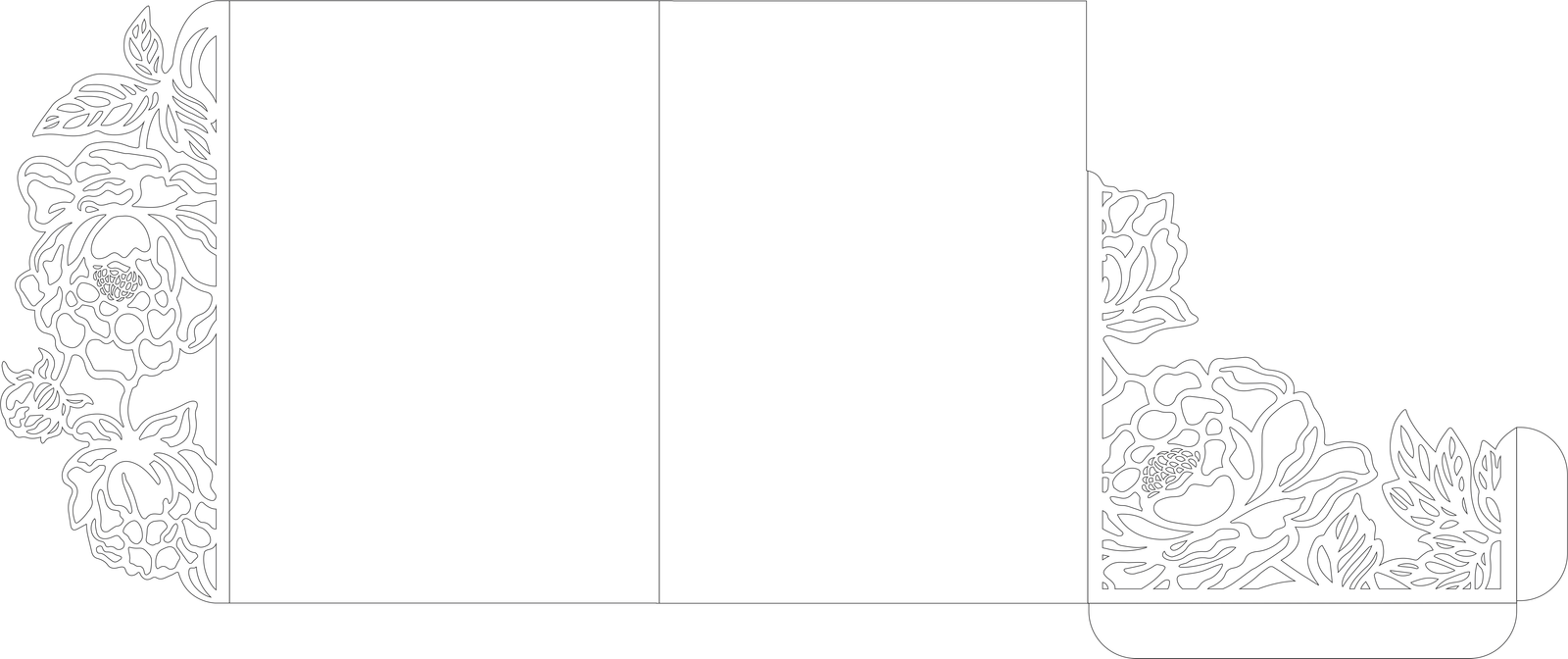 sobre para invitación flores