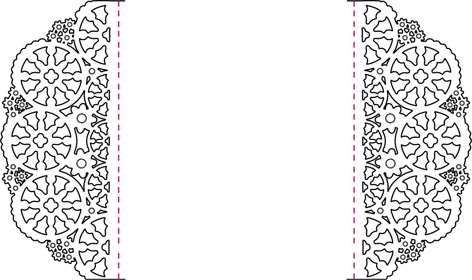 sobre plegable flores