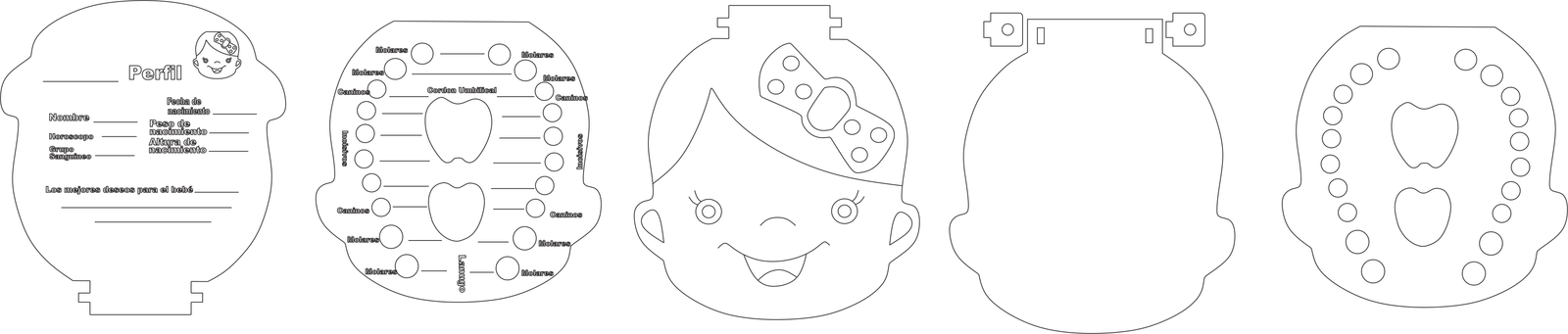 caja para dientes niña