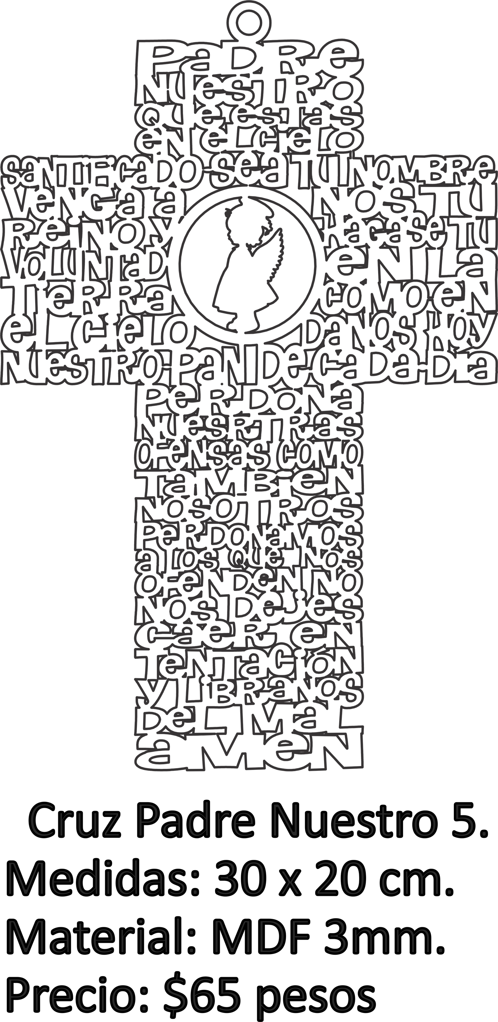 cruz con ángel niña