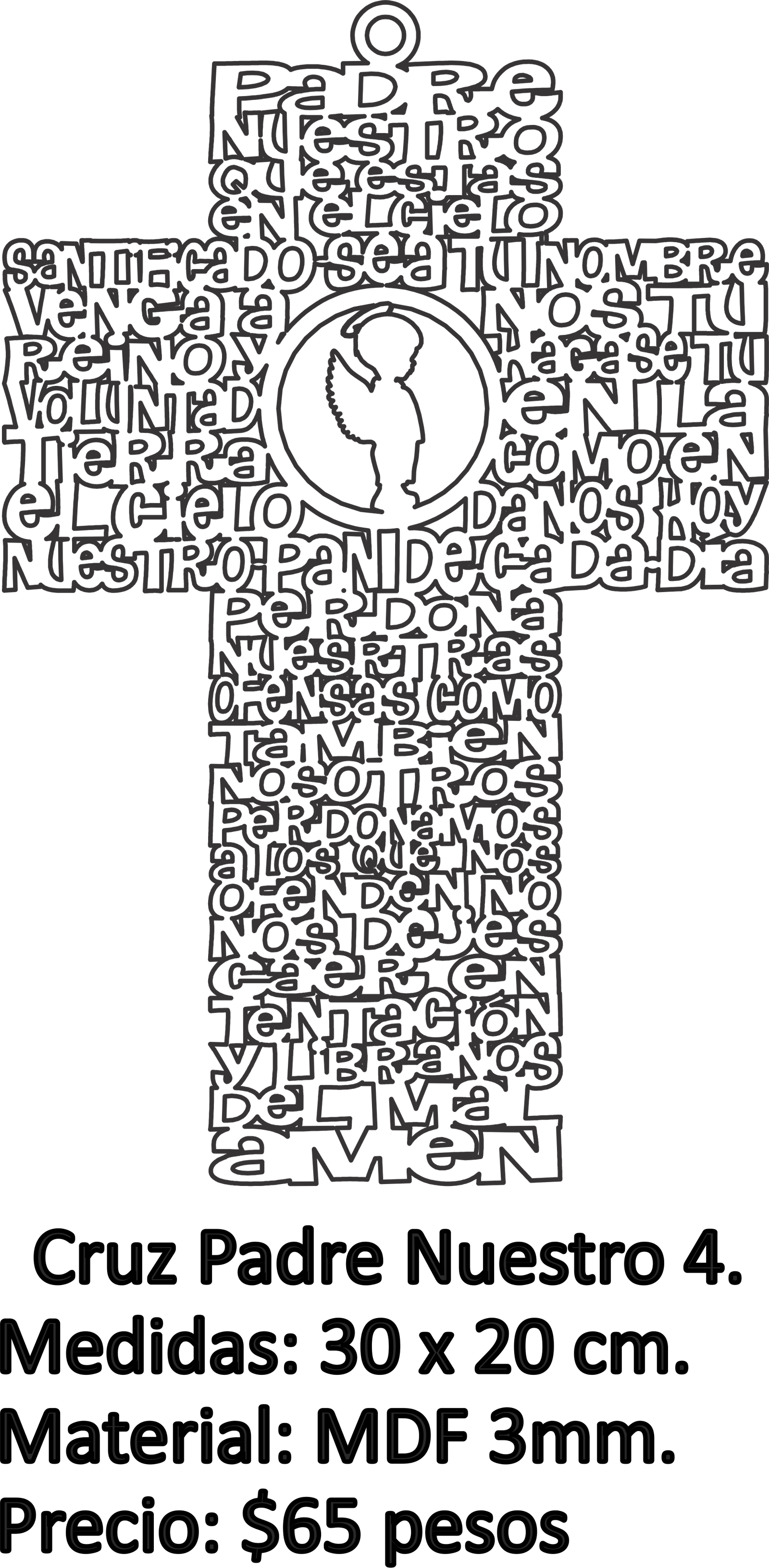 cruz con ángel niño