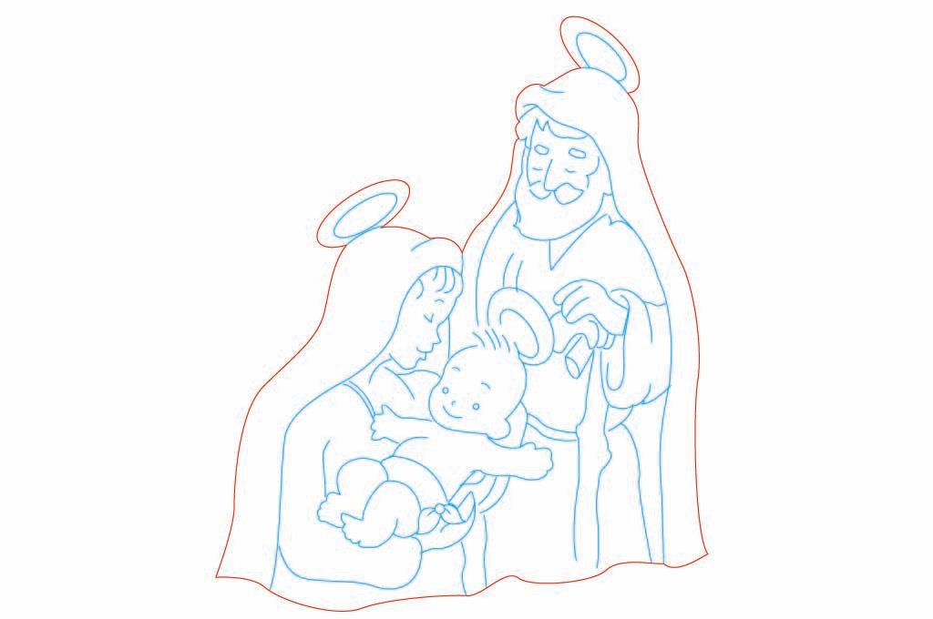 figura josé maría y niño jesús