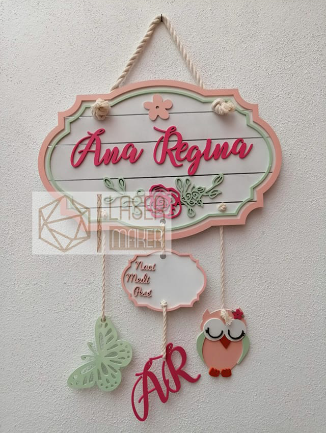 letrero para niña búho