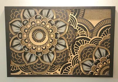 cuadro calado de mandalas