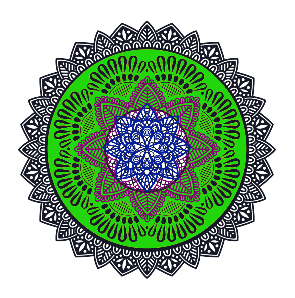 decoración de mandala circular