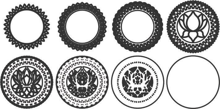 dos mandalas en planos