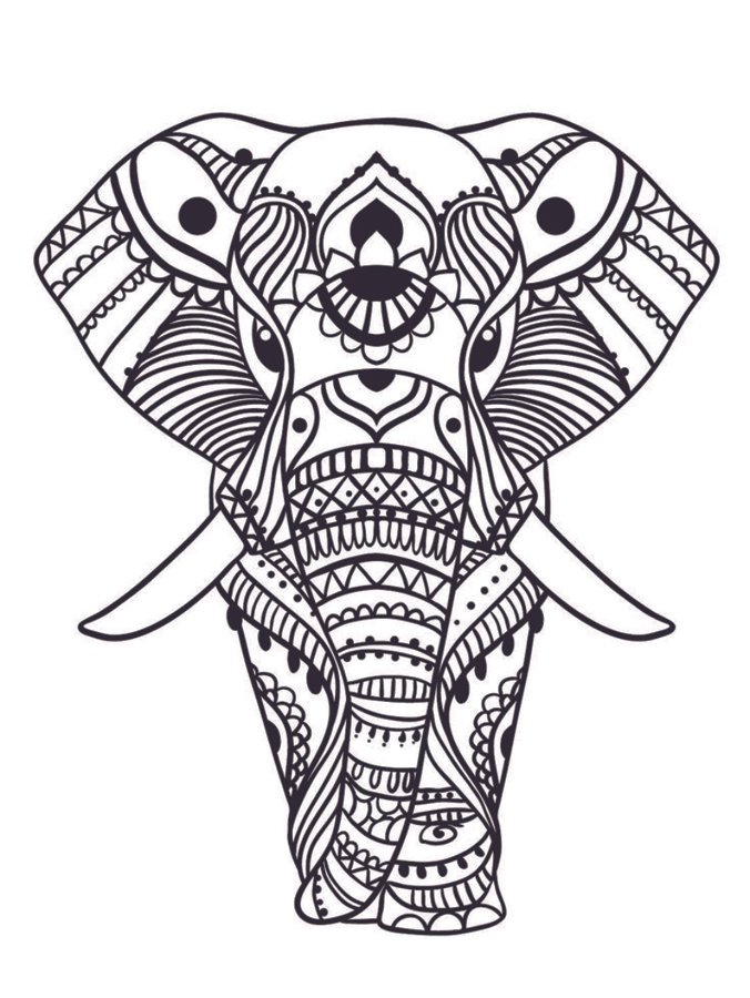 elefante de mandala