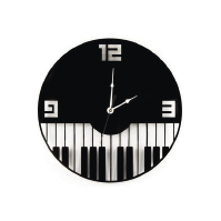 reloj teclado de piano