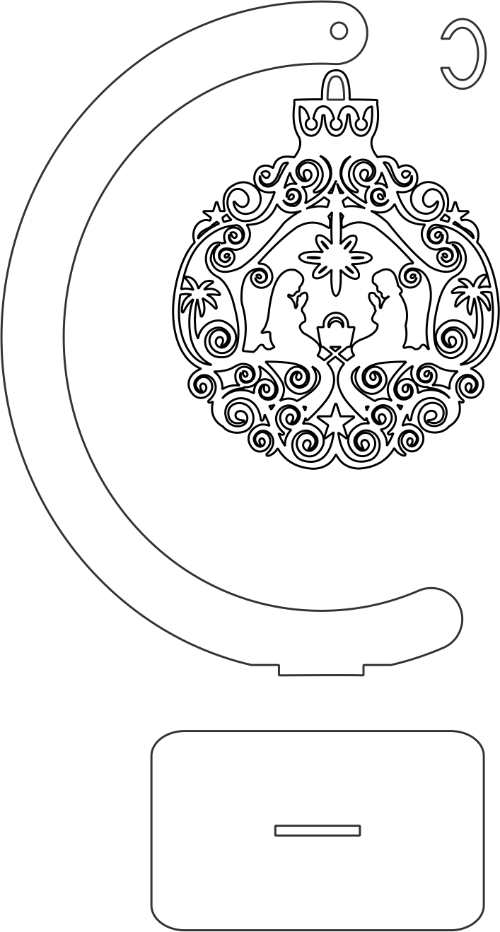 adorno con esfera colgante navidad