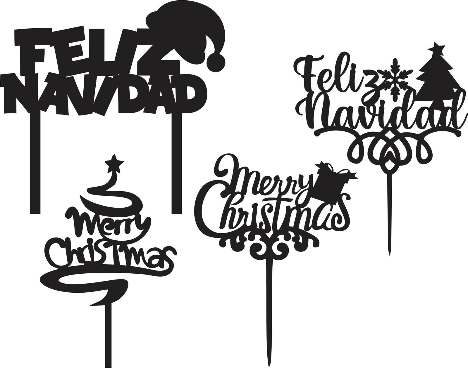 cake toppers de navidad