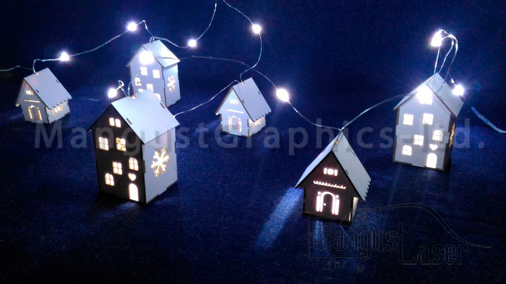 casas de navidad con luz