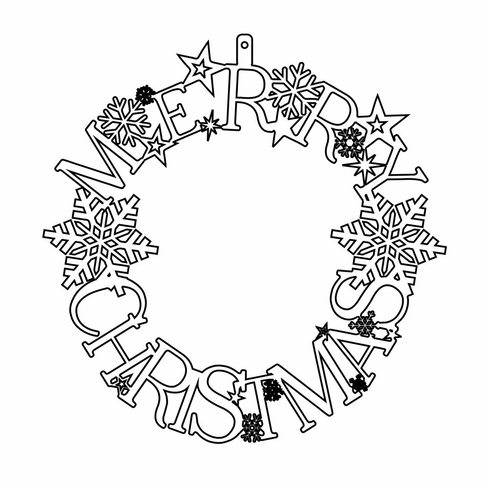 corona de copos merry christmas