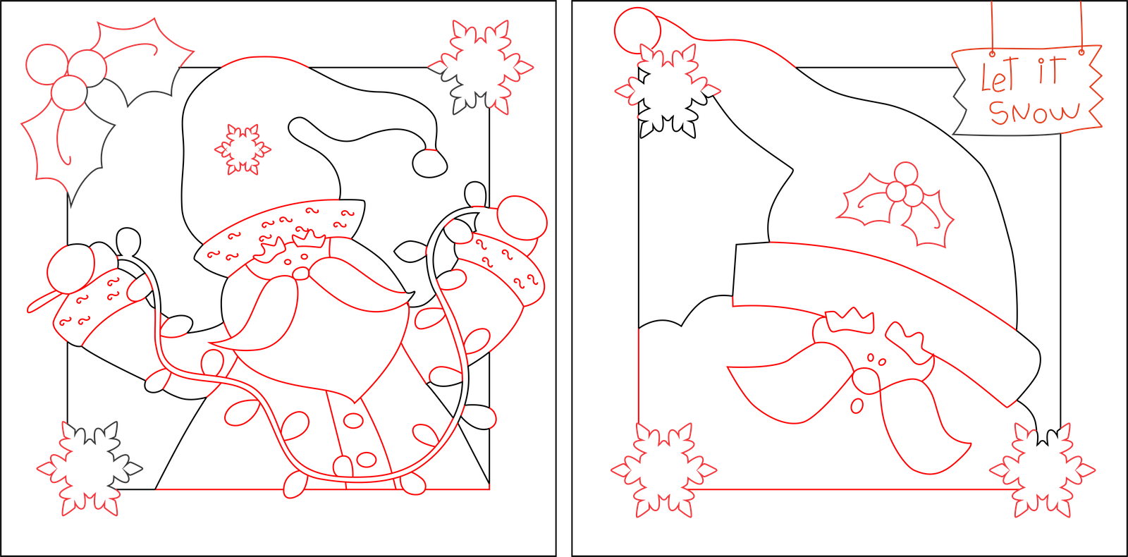 cuadros de santa claus 2