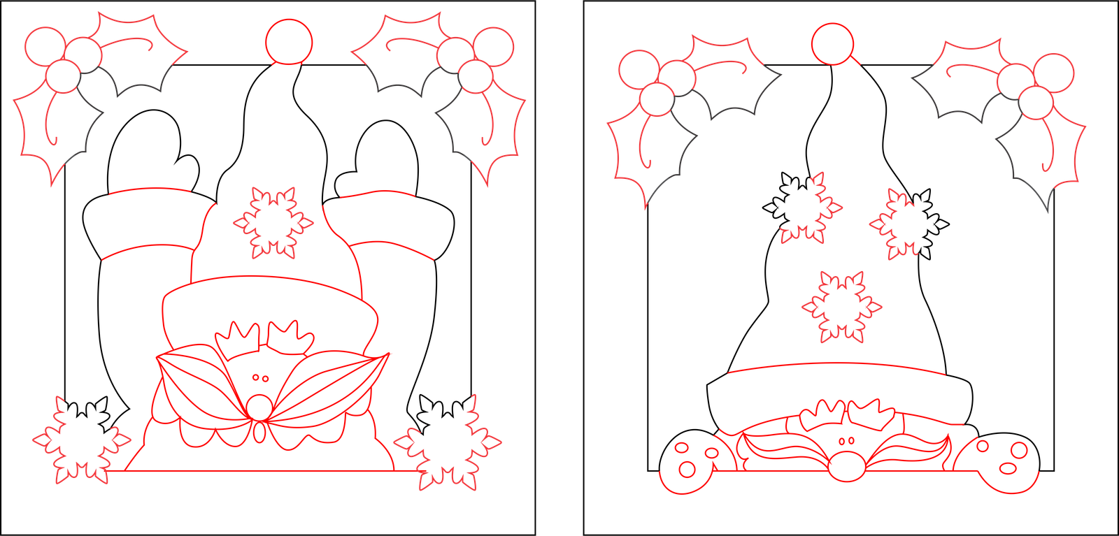 cuadros de santa claus
