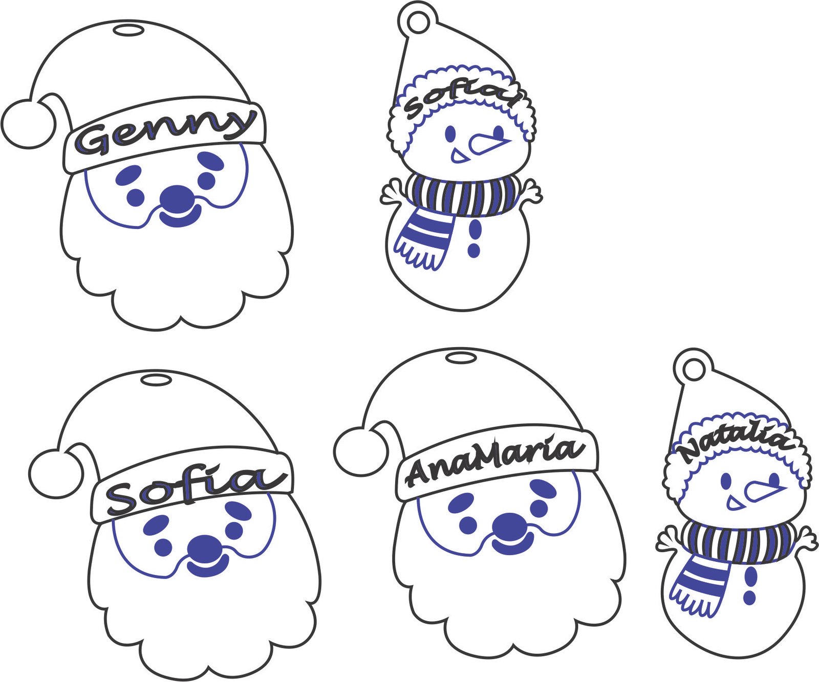 decoraciones santa y muñecos