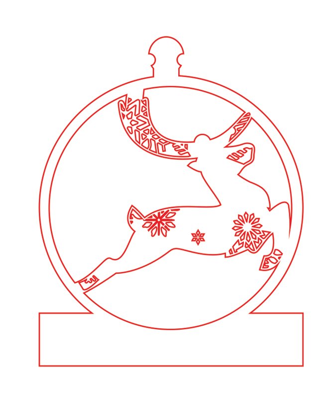 decoración reno de copos