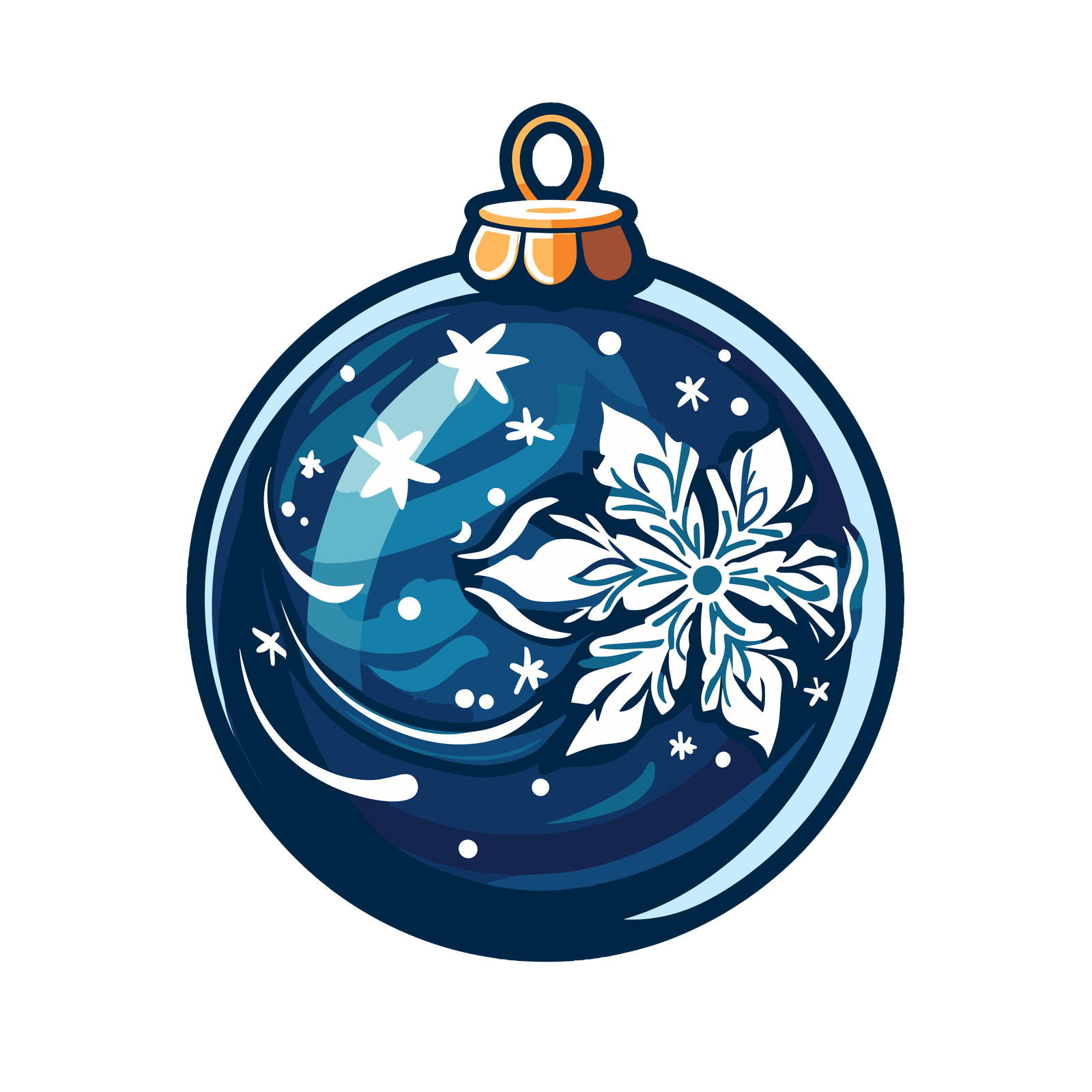 esfera de navidad azul 3