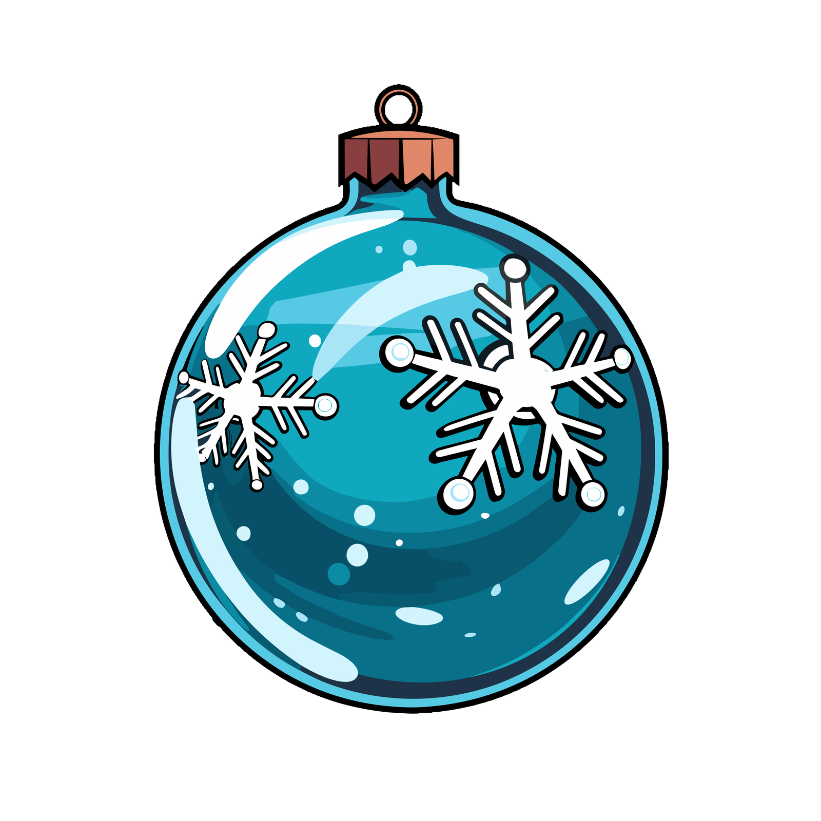 esfera de navidad azul