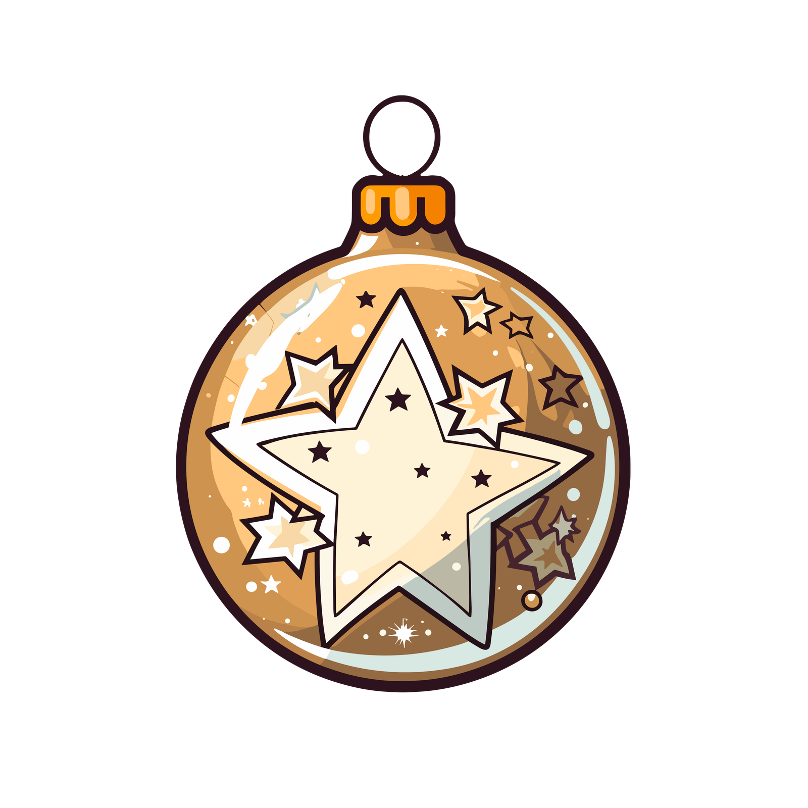 esfera de navidad dorada