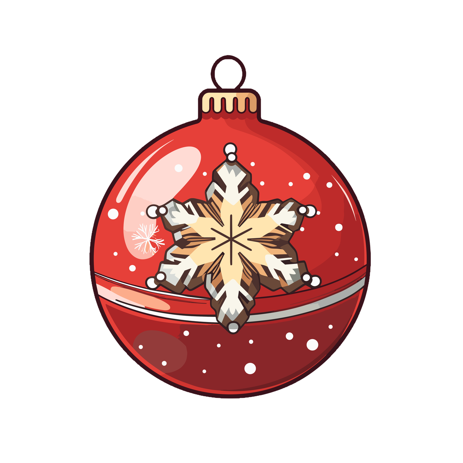 esfera de navidad roja 6