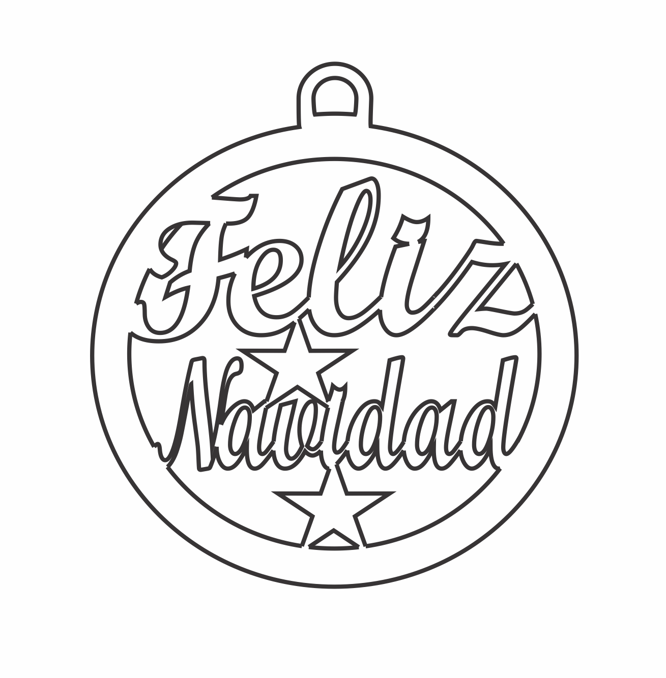 esfera feliz navidad y estrellas