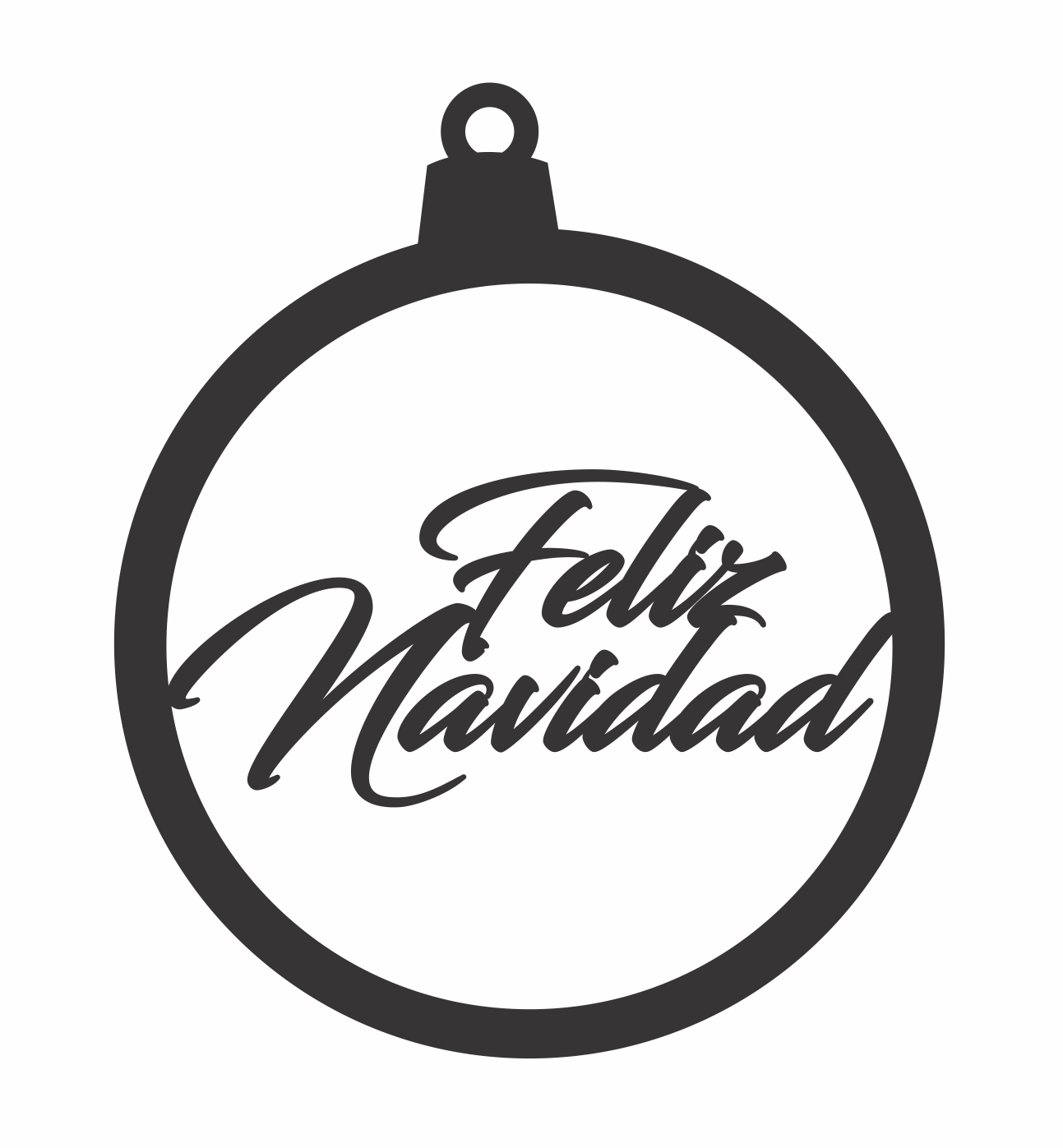 esfera redonda feliz navidad