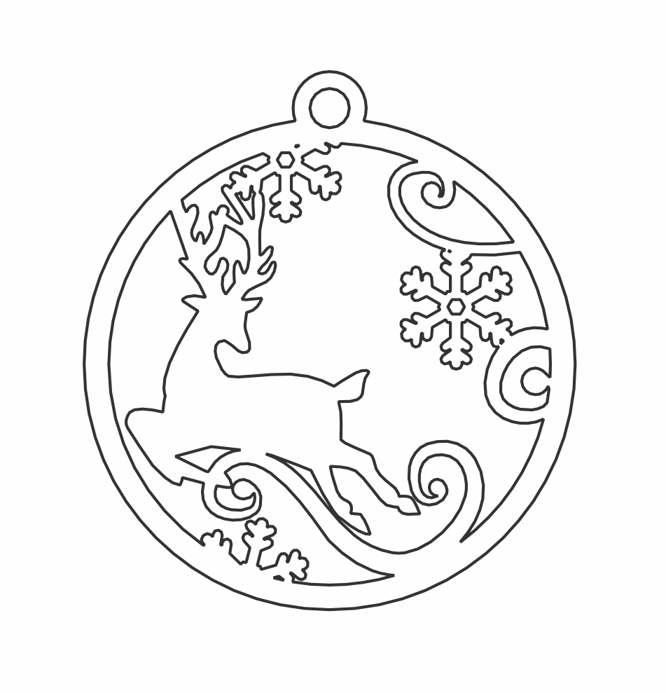 esfera reno en la nieve