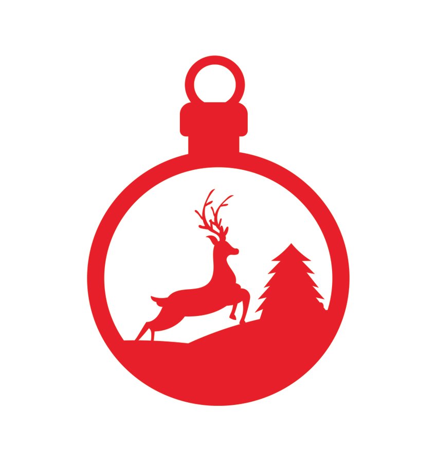 esfera reno y pino