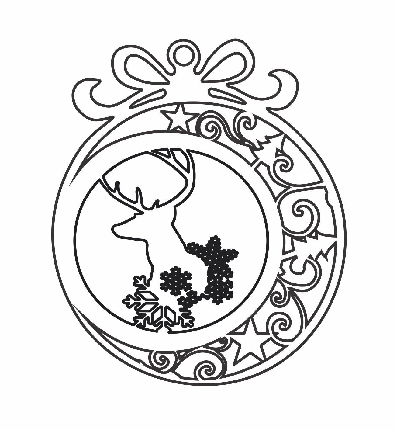 esfera renos y copos