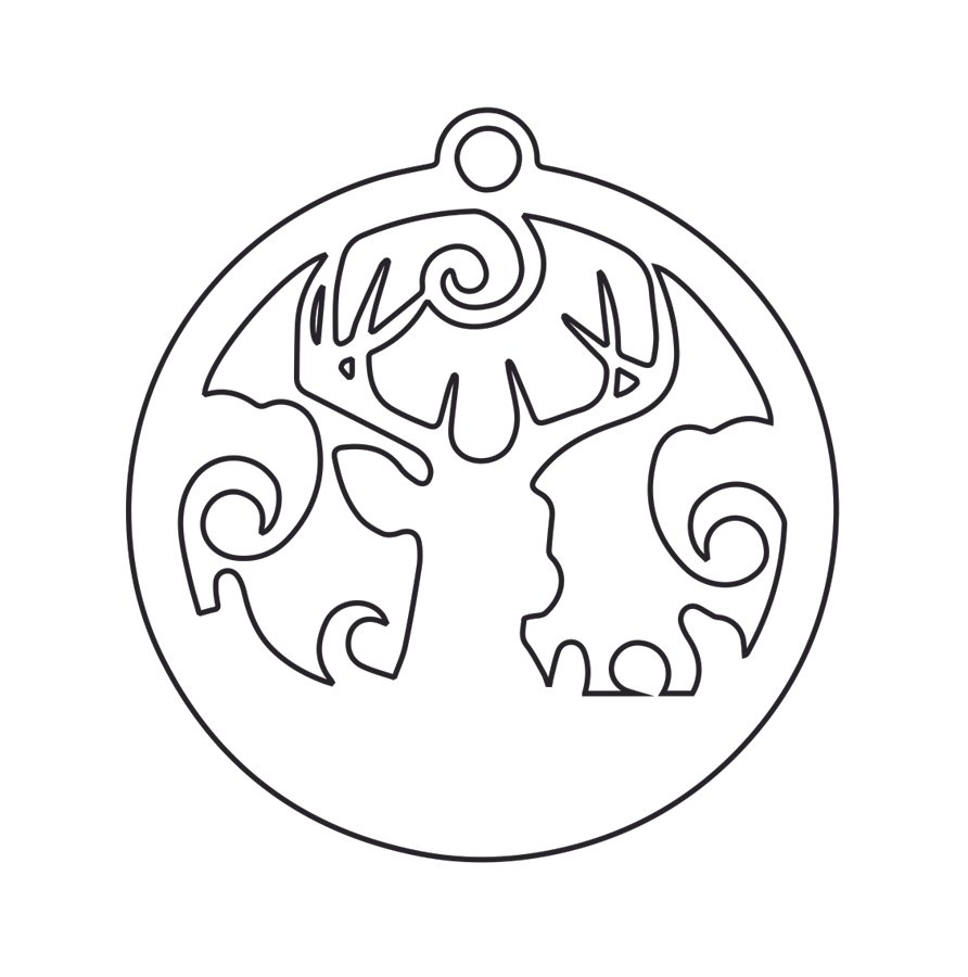 esfera silueta de reno