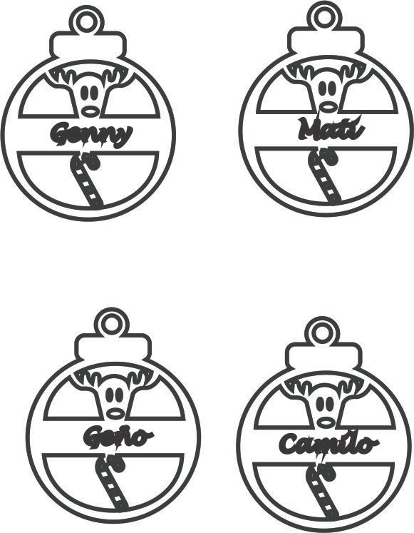 esferas reno y bastón