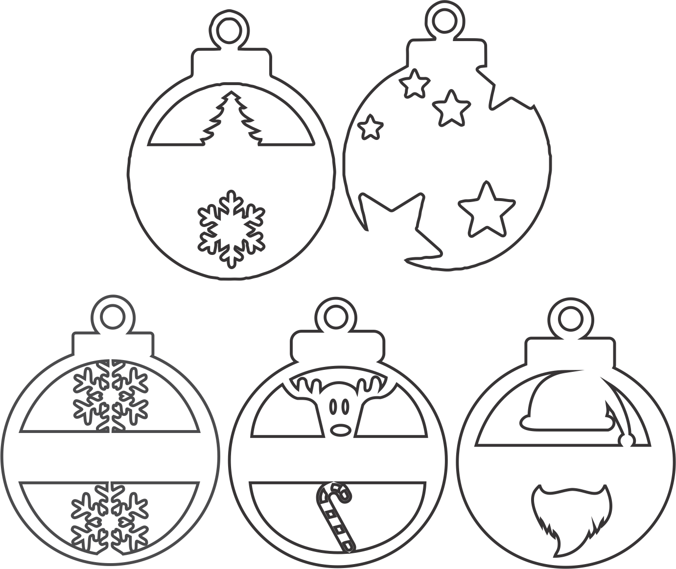 esferas santa y reno