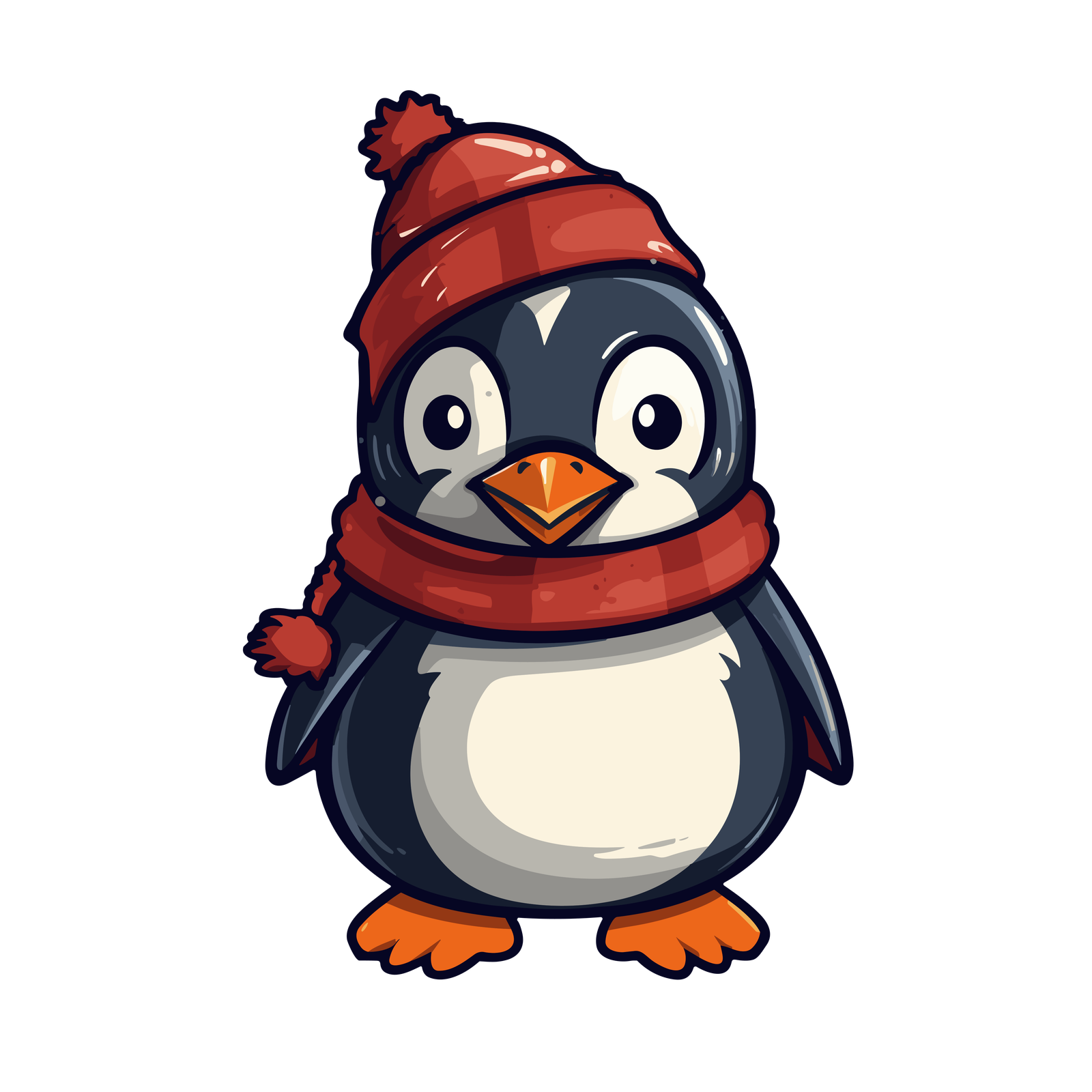 pingüino con gorro de navidad 3