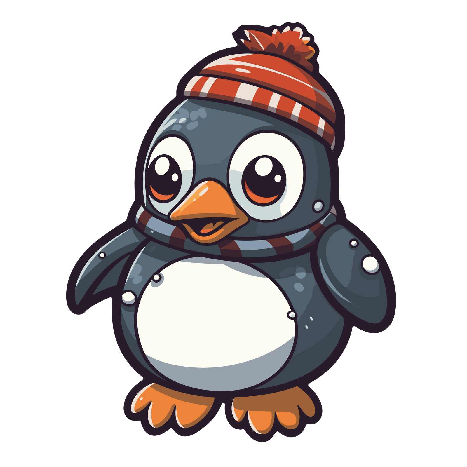 pingüino con gorro de navidad 4