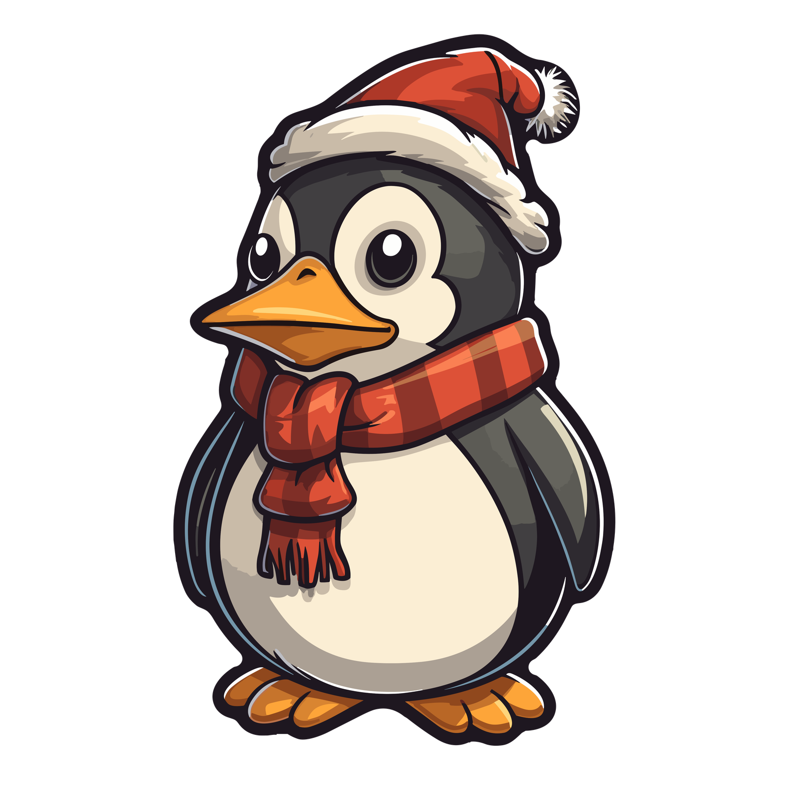 pingüino con gorro de navidad 6