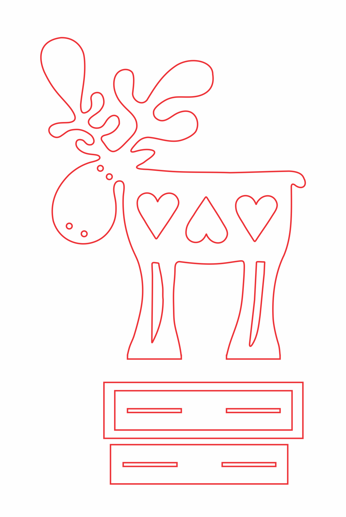 reno decorativo corazones