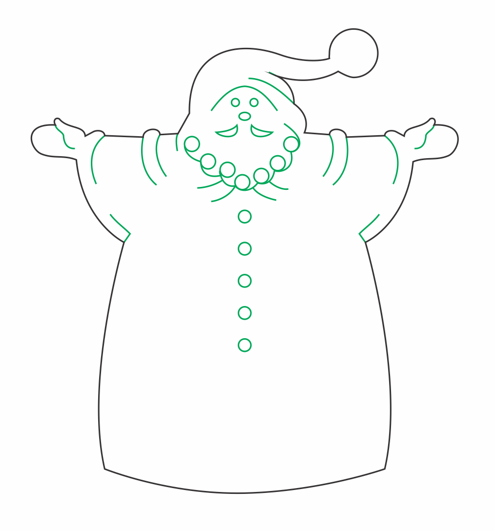 santa de brazos abiertos