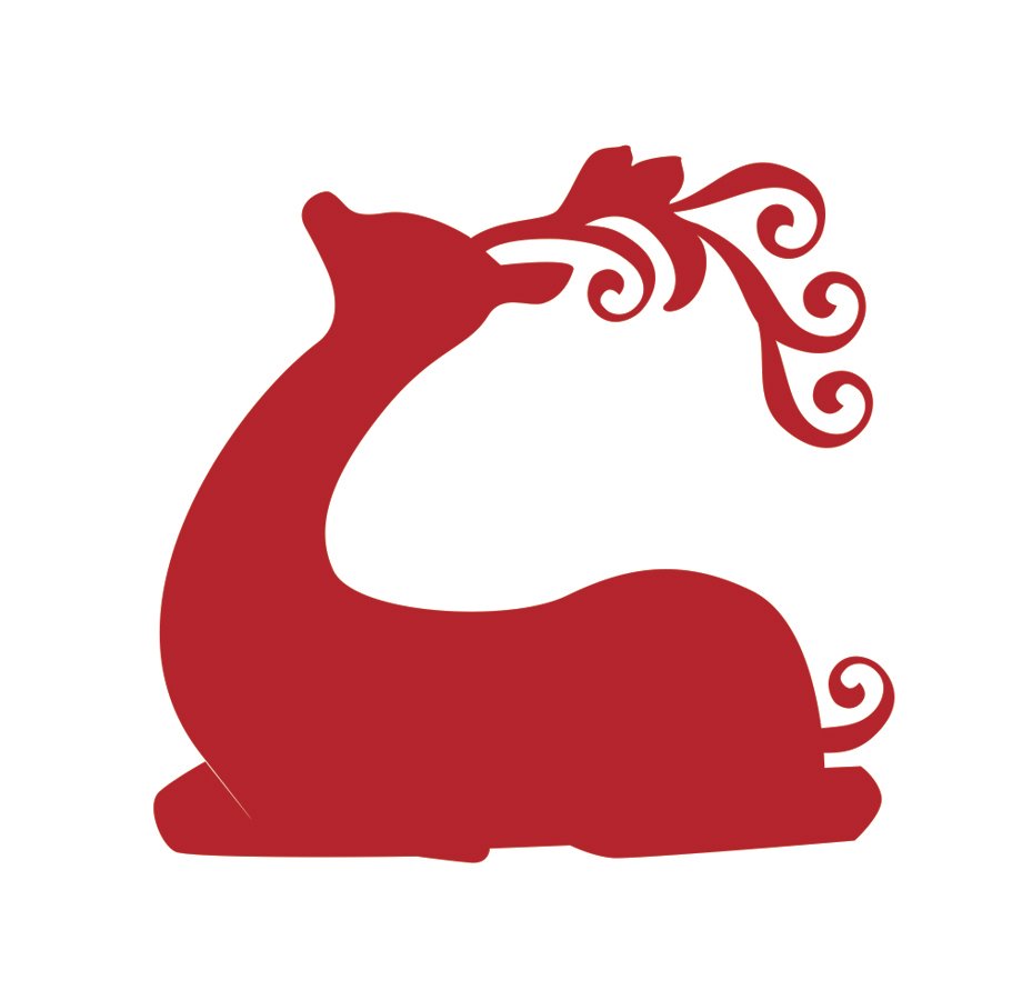 sombra de reno acostado