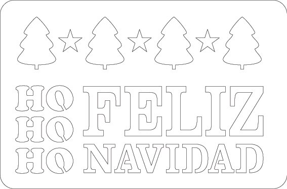 stencil feliz navidad
