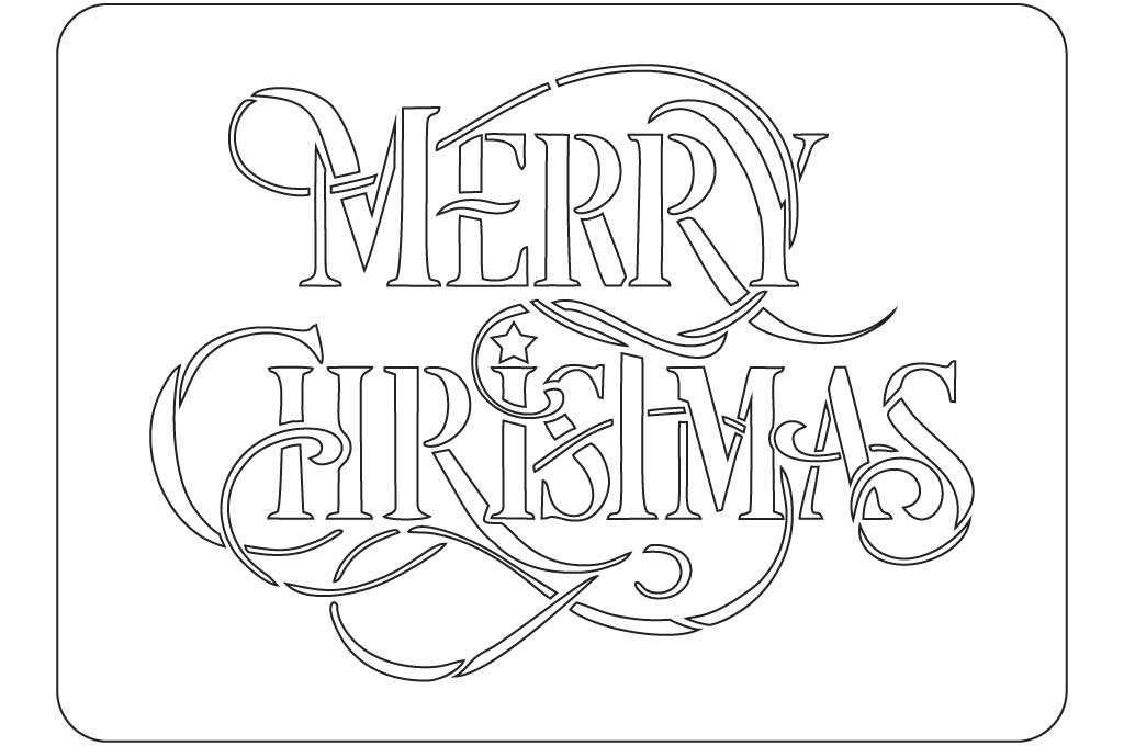 stencil merry christmas