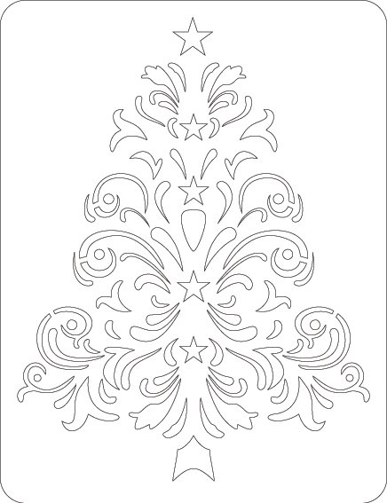 stencil árbol de navidad