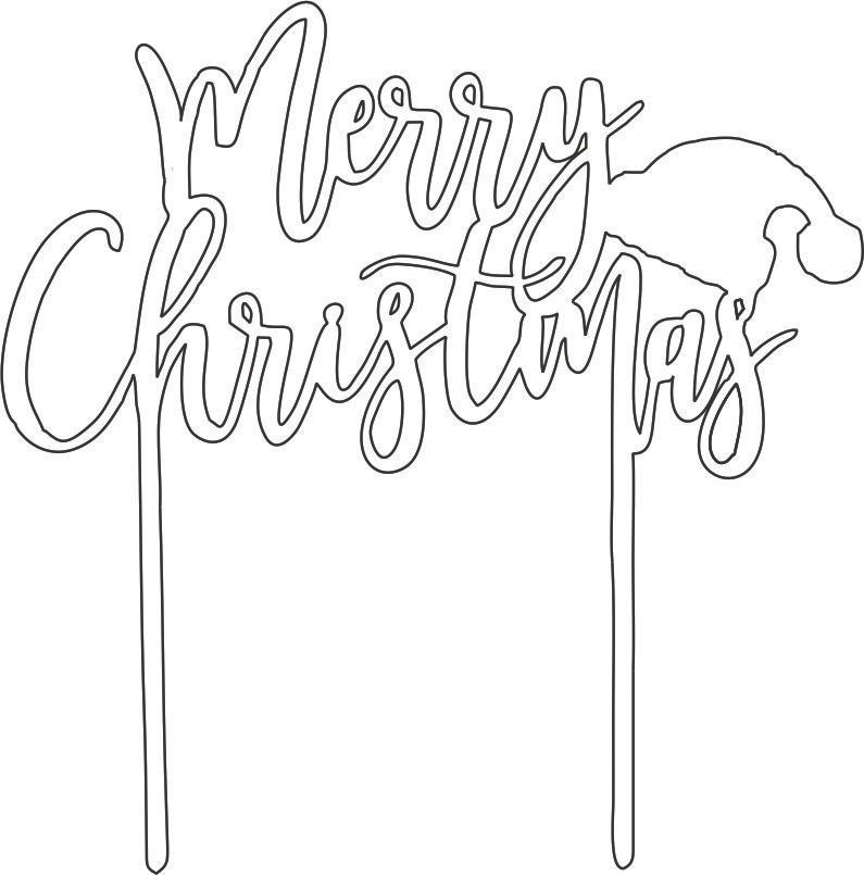 topper árbol merry christmas