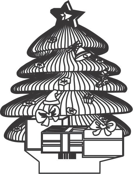 árbol navideño con regalos